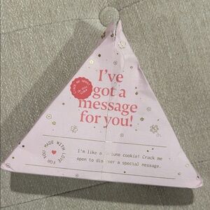 Pink Message Fortune Cookie scarf